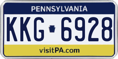 PA license plate KKG6928