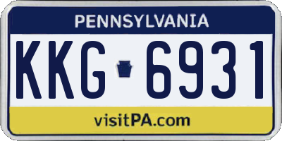 PA license plate KKG6931