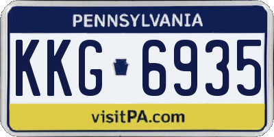 PA license plate KKG6935