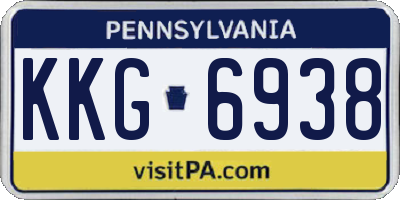 PA license plate KKG6938