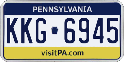 PA license plate KKG6945