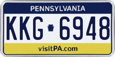 PA license plate KKG6948