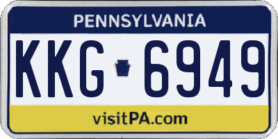 PA license plate KKG6949