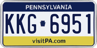 PA license plate KKG6951