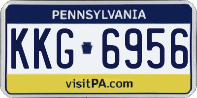 PA license plate KKG6956