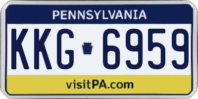 PA license plate KKG6959