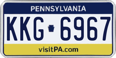 PA license plate KKG6967