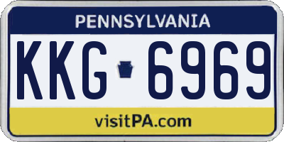 PA license plate KKG6969