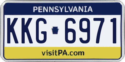 PA license plate KKG6971