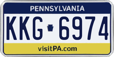 PA license plate KKG6974