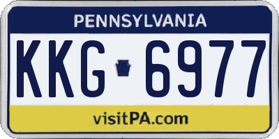 PA license plate KKG6977