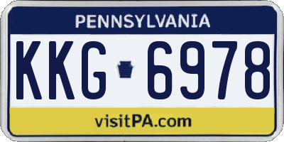 PA license plate KKG6978