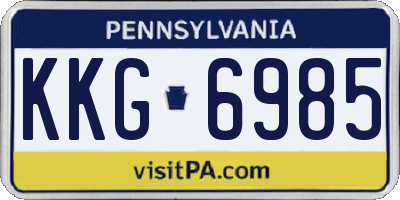 PA license plate KKG6985