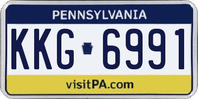 PA license plate KKG6991