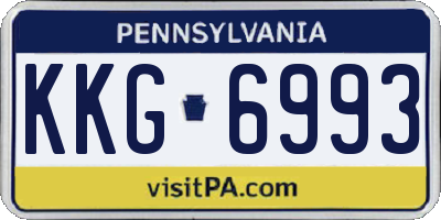 PA license plate KKG6993