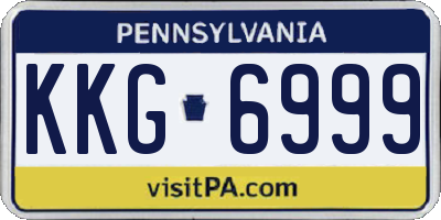 PA license plate KKG6999