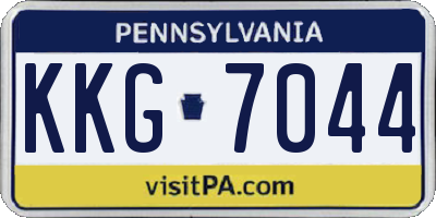 PA license plate KKG7044