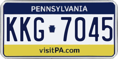 PA license plate KKG7045