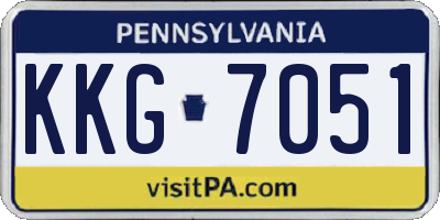 PA license plate KKG7051