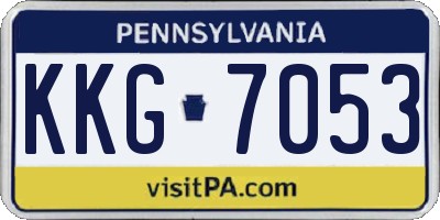 PA license plate KKG7053