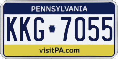 PA license plate KKG7055