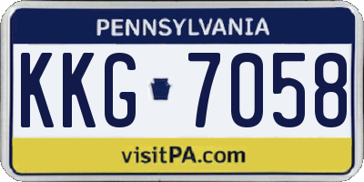 PA license plate KKG7058