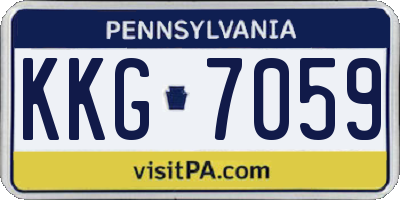 PA license plate KKG7059