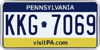 PA license plate KKG7069