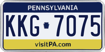 PA license plate KKG7075