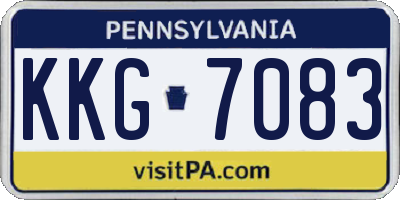 PA license plate KKG7083