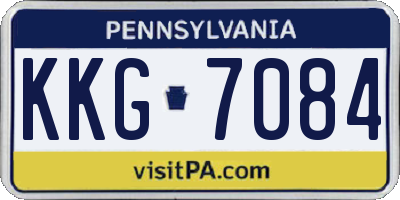 PA license plate KKG7084