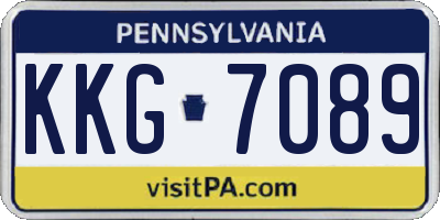 PA license plate KKG7089