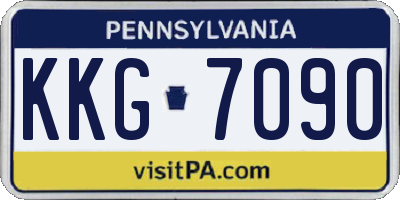 PA license plate KKG7090