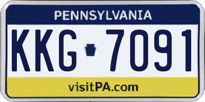 PA license plate KKG7091