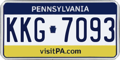 PA license plate KKG7093