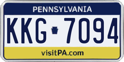 PA license plate KKG7094