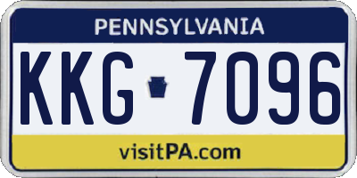 PA license plate KKG7096