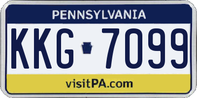 PA license plate KKG7099
