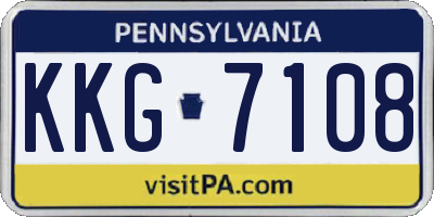 PA license plate KKG7108