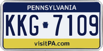 PA license plate KKG7109
