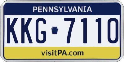 PA license plate KKG7110