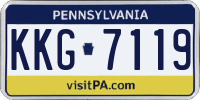 PA license plate KKG7119