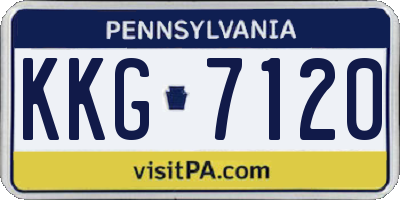 PA license plate KKG7120