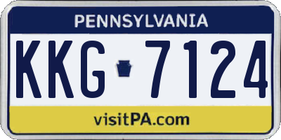 PA license plate KKG7124