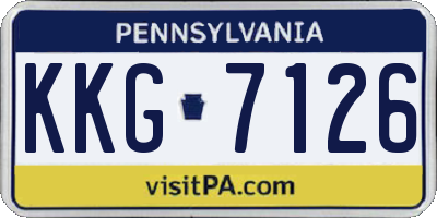 PA license plate KKG7126