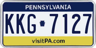PA license plate KKG7127