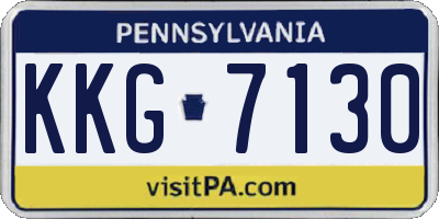 PA license plate KKG7130