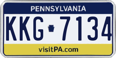 PA license plate KKG7134