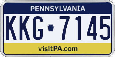 PA license plate KKG7145