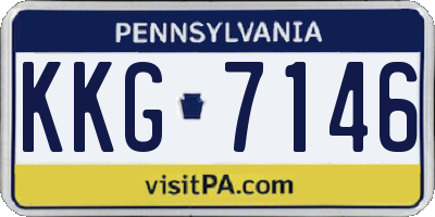 PA license plate KKG7146